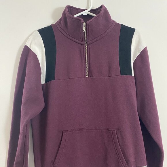 Victoria’s Secret Pink Quarter Zip Sweatshirt in Plum, XS - Picture 1 of 5